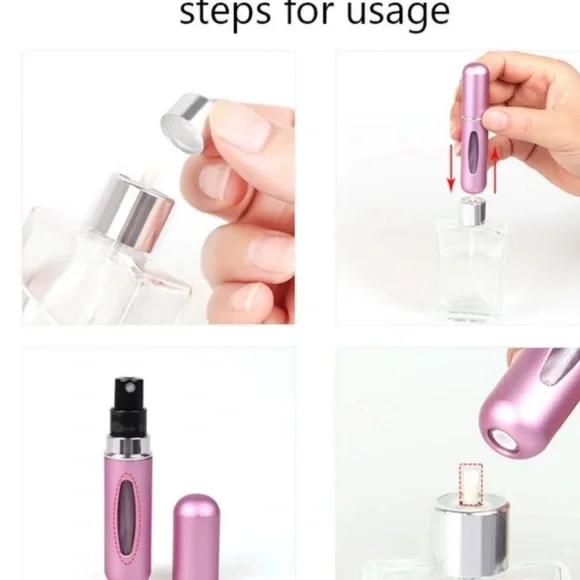 Pocket-Sized Refillable Mini Perfume Bottle (5ml) - Pack of 3 - Picture 2 of 4